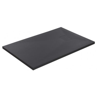 Душ корито Rough 14080RS-3 80×140×4 см, matt dark grey, каменна смола