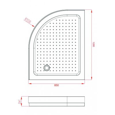 Душ корито 839-2L 120×85×14 см
