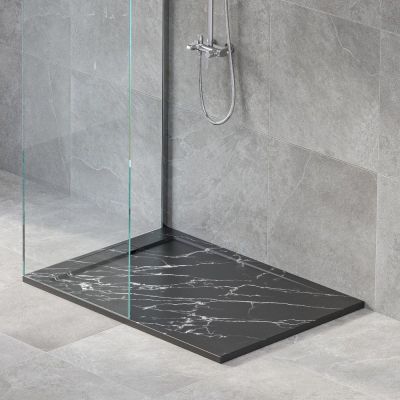 Душ корито Marble 10080MB-4 80×100×3.5 см, каменна смола