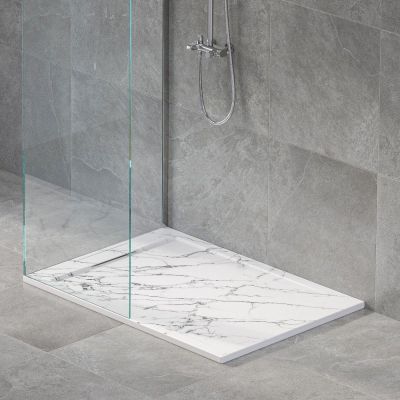 Душ корито Marble 14080MB-3 80×140×3.5 см, каменна смола