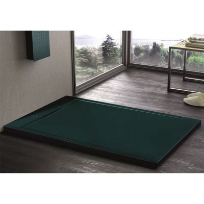 Душ корито Marble 12080 80×120×3.5 см, emerald green, каменна смола