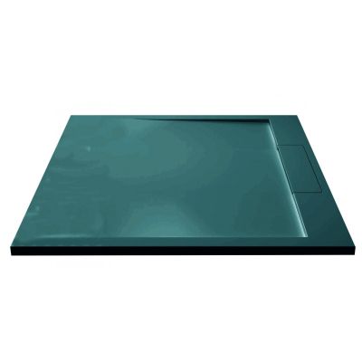 Душ корито Marble 12080 80×120×3.5 см, emerald green, каменна смола