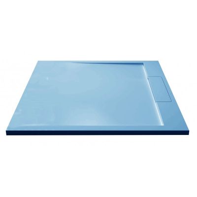 Душ корито Marble 9090 90×90×3.5 см, sky blue, каменна смола
