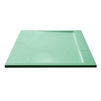 Душ корито Marble 9090 90×90×3.5 см, mint green, каменна смола