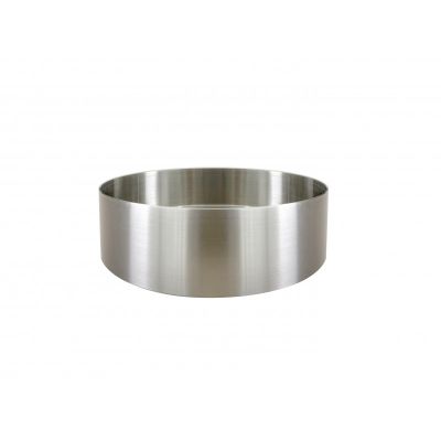 PURE STEEL Умивалник от неръждаема стомана върху плот Ф 36 см, Brushed Nickel, 3611BS