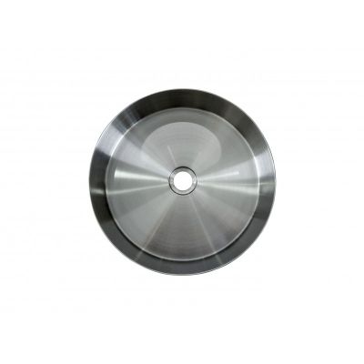 PURE STEEL Умивалник от неръждаема стомана върху плот Ф 36 см, Brushed Gun Metal, 3611GG