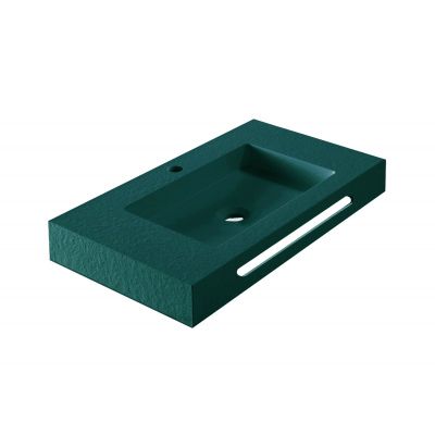 RESIN POLY MARBLE Стенен умивалник 80/46 см, Emerald Green мат, 8046DG