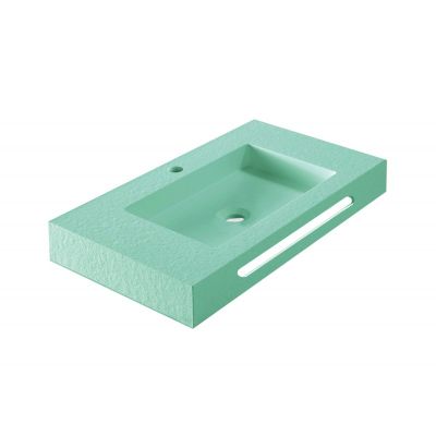 RESIN POLY MARBLE Стенен умивалник 80/46 см, Mint Green мат, 8046LG