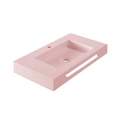RESIN POLY MARBLE Стенен умивалник 80/46 см, Antique Pink мат, 8046PINK