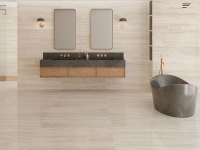 TRAVERTINO Bone Shiny Гранитогрес 62 x 120