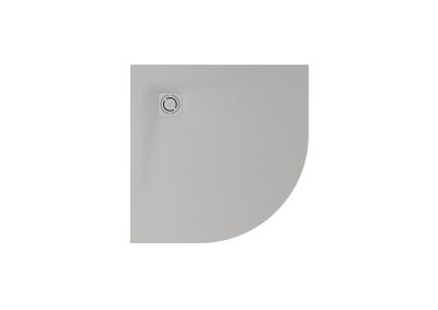 Roca TERRAN-N Pearl Свръхплоско Заоблено Душ-корито от композитен материал STONEX® 90x90
