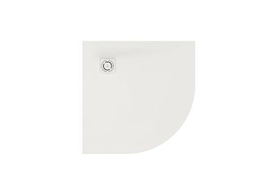 Roca TERRAN-N Бяло Свръхплоско Заоблено Душ-корито от композитен материал STONEX® 80x80