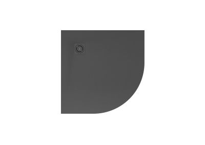 Roca TERRAN-N Onyx Свръхплоско Заоблено Душ-корито от композитен материал STONEX® 80x80