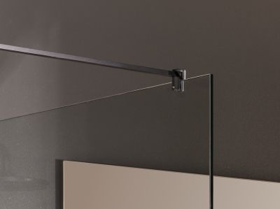 Roca Victoria Plus DF - Фиксиран панел за душ 120см Черен Мат