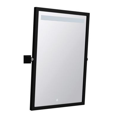 Bemeta HELP Накланящо се огледало с LED осветление със сензор 400 x 600 мм, черно