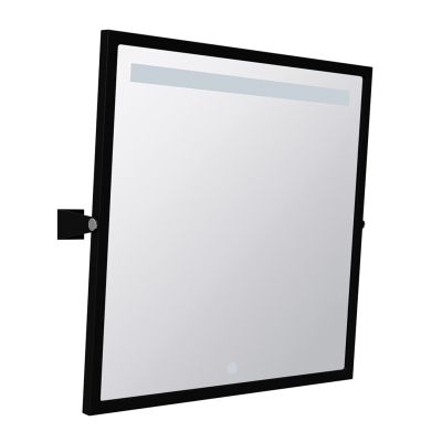 Bemeta HELP Накланящо се огледало с LED осветление със сензор 600 x 600 мм, черно