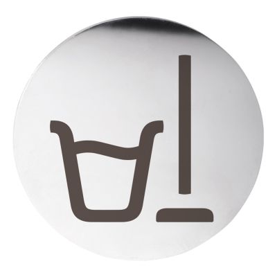 Bemeta HOME Пиктограма „Помещение за почистване“, кръгла, полирана