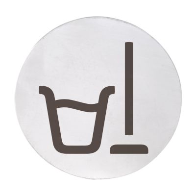 Bemeta HOME Пиктограма „Помещение за почистване“, кръгла, хром мат