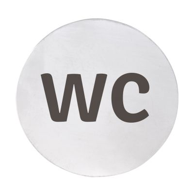 Bemeta HOME Пиктограма „WC“, кръгла, хром мат