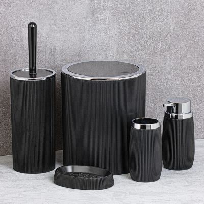 Bemeta HOME Комплект аксесоари за баня (5 части), черен