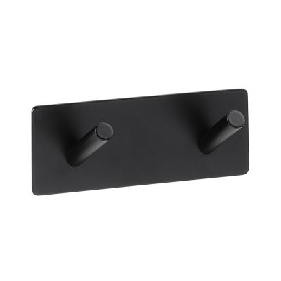 Bemeta EASY Закачалка с 2 куки, черна (115 x 45 x 38 мм)