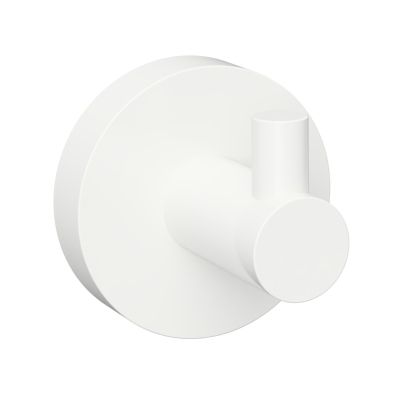 Bemeta WHITE Единична закачалка, бяла (55 x 55 x 50 мм)