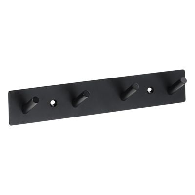 Bemeta EASY01 Закачалка с 4 куки, черна (255 x 45 x 38 мм)