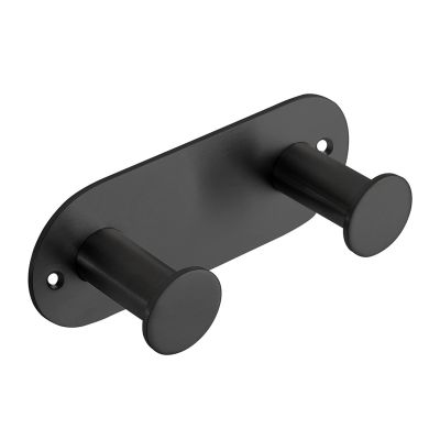 Bemeta EASY01 Закачалка с 2 куки, черна (115 x 45 x 36 мм)