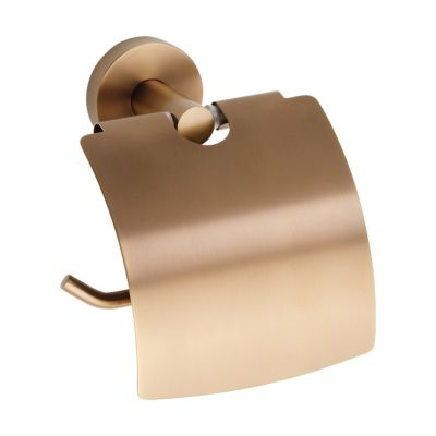 Bemeta AMBER Държач за тоалетна хартия с капак, медно злато