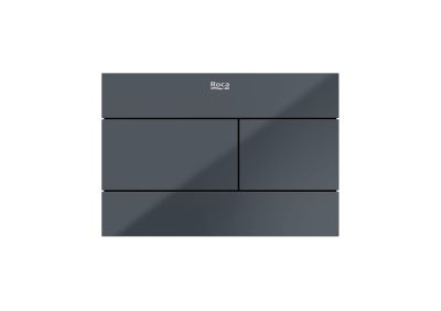 Roca DUPLO S Бутон за вградено казанче PS2 Dual антрацитно стъкло