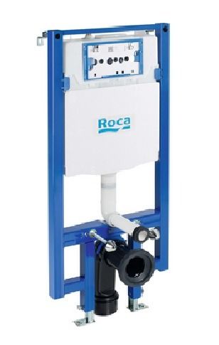 Roca DUPLO WC ONE COMPACT - Структура за вграждане с компактно казанче с двойно отмиване за окачена тоалетна чиния, минимална дълбочина 90 мм. Аксиално разстояние от 180 и 230 mm. Коляно ø90/ ø110