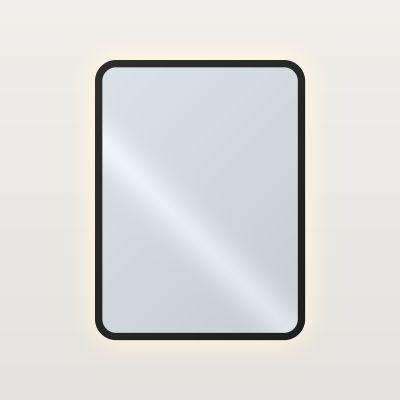 MT FRAME Огледало с LED подсветка и рамка 60 x 80 см, рамка черен мат