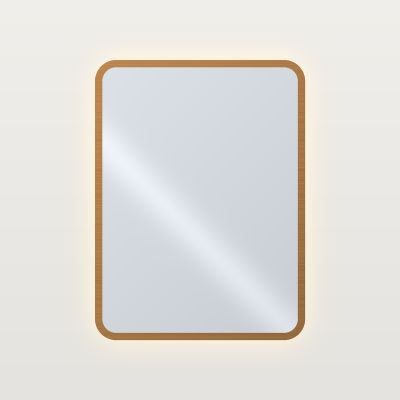 MT FRAME Огледало с LED подсветка и рамка 60 x 80 см, рамка четкан бронз