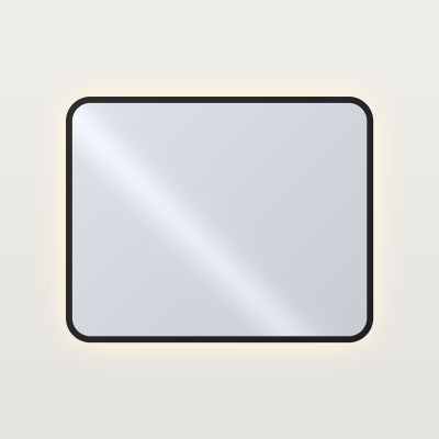 MT FRAME Огледало с LED подсветка и рамка 100 x 80 см, рамка черен мат
