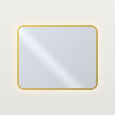MT FRAME Огледало с LED подсветка и рамка 100 x 80 см, рамка четкано злато