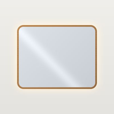 MT FRAME Огледало с LED подсветка и рамка 100 x 80 см, рамка четкан бронз