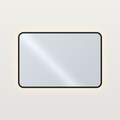 MT FRAME Огледало с LED подсветка и рамка 120 x 80 см, рамка черен мат