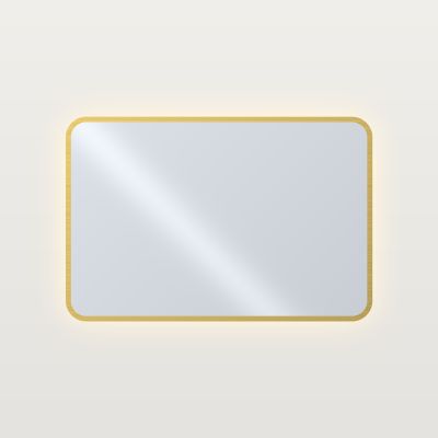 MT FRAME Огледало с LED подсветка и рамка 120 x 80 см, рамка четкано злато