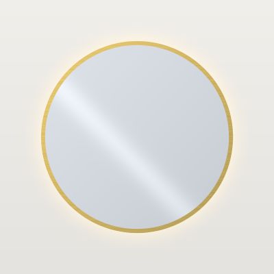 MT COS Кръгло огледало с LED подсветка и рамка Ø 100 см, рамка четкано злато