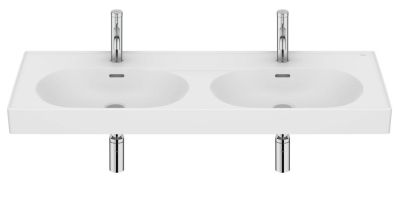 Roca MERIDIAN Двоен умивалник Fineceramic® 120 x 46 см, бял мат