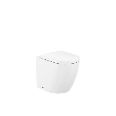 Roca MERIDIAN Стояща тоалетна чиния, двойно оттичане, долепена до стената, Rimless, Vortex 36 x 54 см, бял гланц