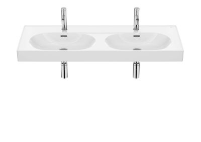 Roca MERIDIAN Двоен умивалник Fineceramic® 120 x 46 см, бял гланц