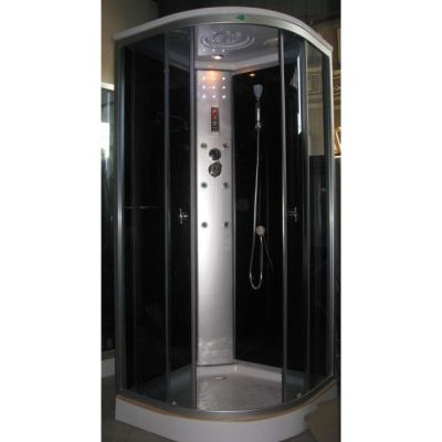 Хидромасажна душ кабина ЧАРИТИ 90x90 см, черен гръб, ICSH 888LG