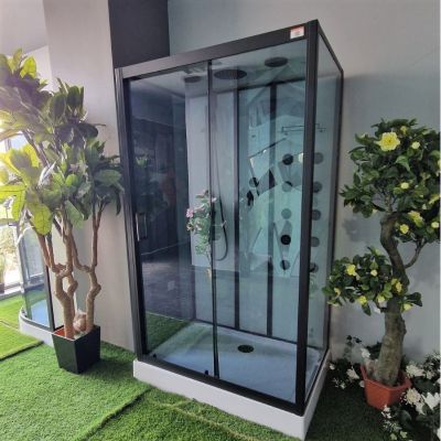 Хидромасажна душ кабина ВИЛИЯ 120x80 см, черен профил, ICSH 8536