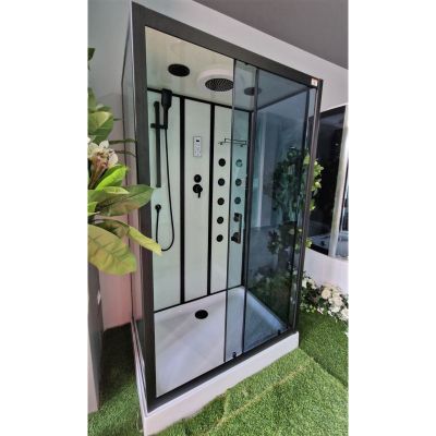 Хидромасажна душ кабина ВИЛИЯ 120x80 см, черен профил, ICSH 8536