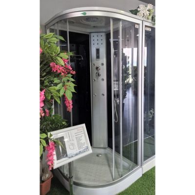 Хидромасажна душ кабина ЧАР 90x90 см, черен гръб, ICSH 888LT NEW