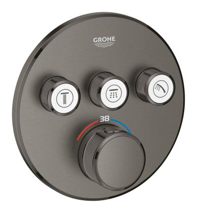 Grohtherm SmartControl Термостат за вграждане с 3 извода, графит мат 29121AL0
